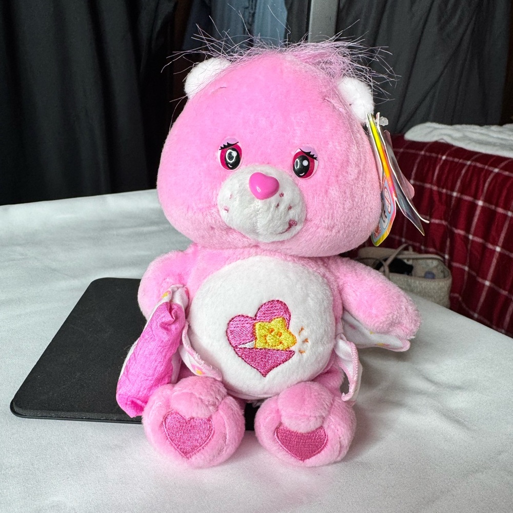 Care Bears Baby Hugs Bear Plush NWT Collector’s Edition Pink w Blanket